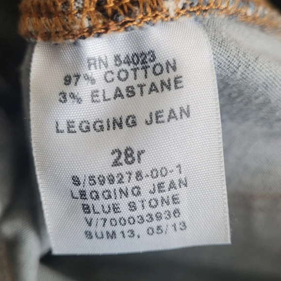 Vtg GAP 1969 legging jean zipper detailed denim Women's size 6R. Blue jean. - Picture 10 of 10